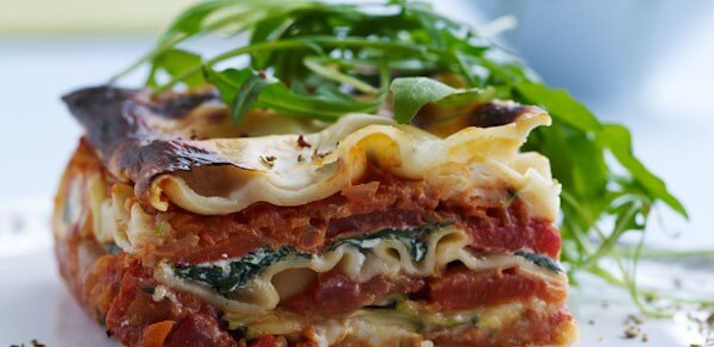 lasagne med spinat og ricotta
