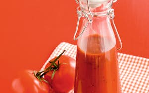 Hjemmelavet ketchup i glasflaske