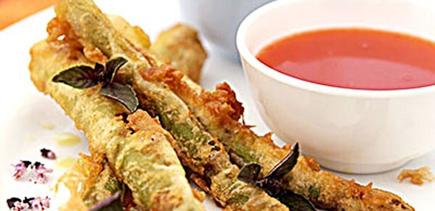 tempura asparges