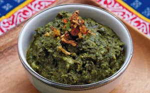 curry med spinat og broccoli